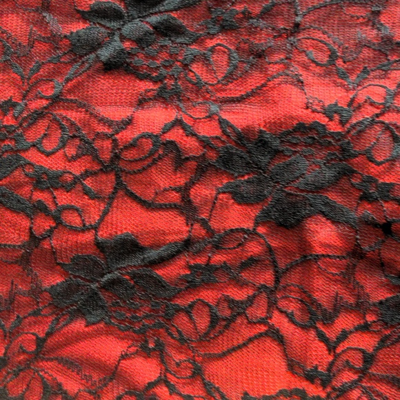 Torrid Lace Tube Dress, Red with Black Lace, Size 2 - Picture 6 of 7